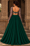 Aaina Emerald Mirrorwork Lehenga Set