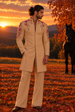 AARIV | Floral Embroidered Indo-Western Sherwani Set