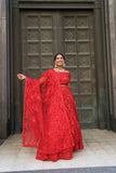 SCARLET RED LEHENGA