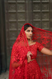 SCARLET RED LEHENGA