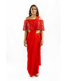 Scarlet Red Saree