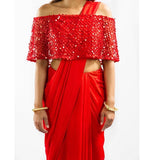 Scarlet Red Saree